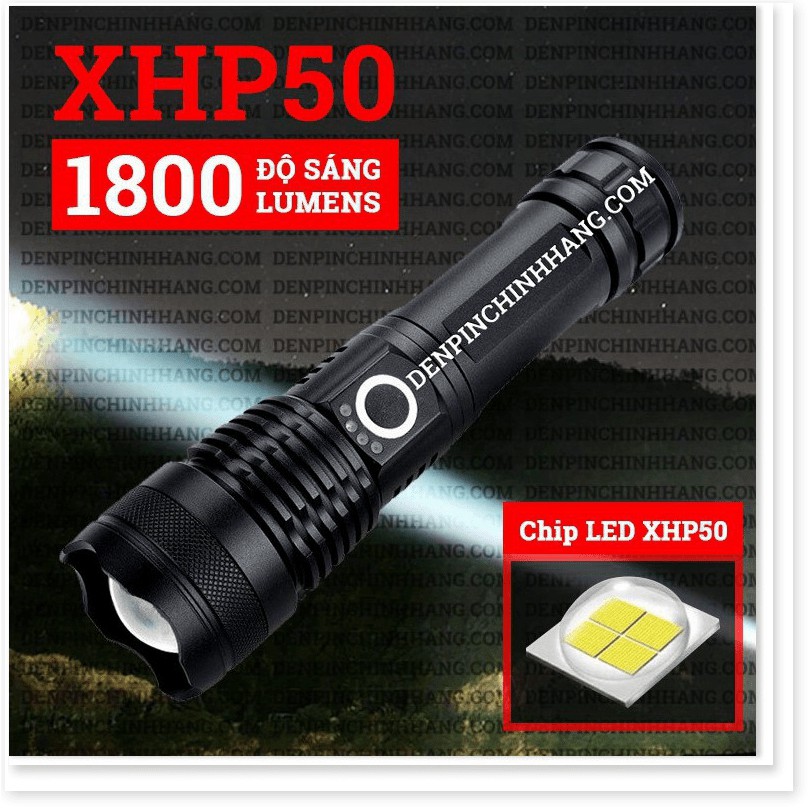 Đèn pin siêu sáng XH P50 cực mạnh