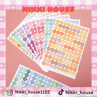 1 tấm sticker chữ và số