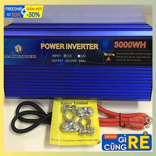 Bộ đổi nguồn kích điện inverter maxipower 24v - 220v 3000w