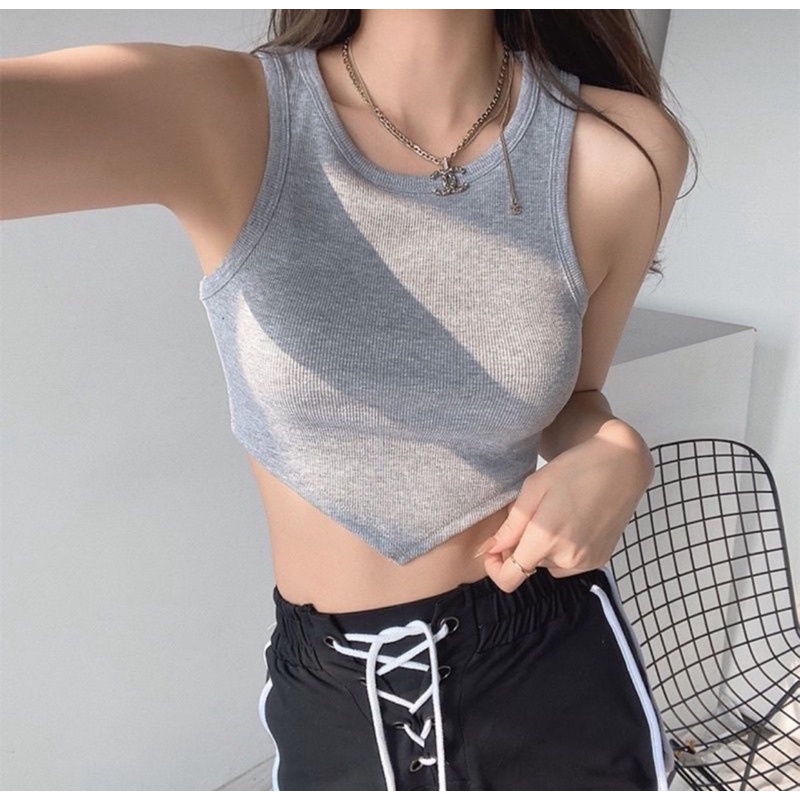 Áo ba lỗ thể thao form croptop