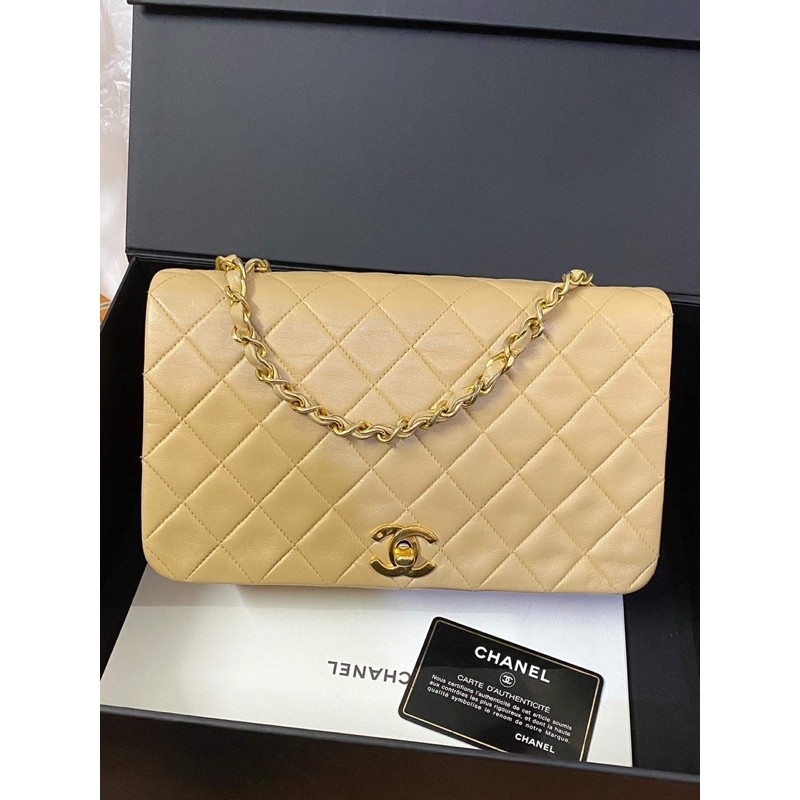Túi Chanel Diana Vintage size S 20cm màu be da calfskin