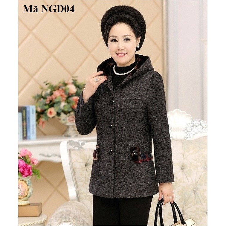 Áo khoác dạ lót lông cho người trung niên NGD03, NGD04