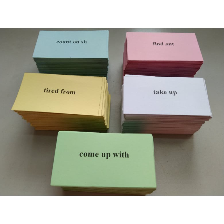 Flashcards  - Thẻ học tiếng Anh cụm động từ THPT (trình độ B1)