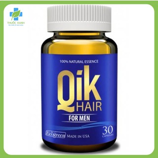 Viên uống Qik Hair For Men cải thiện tình trạng rụng tóc, kích thích mọc tóc cho nam lọ 30 viên