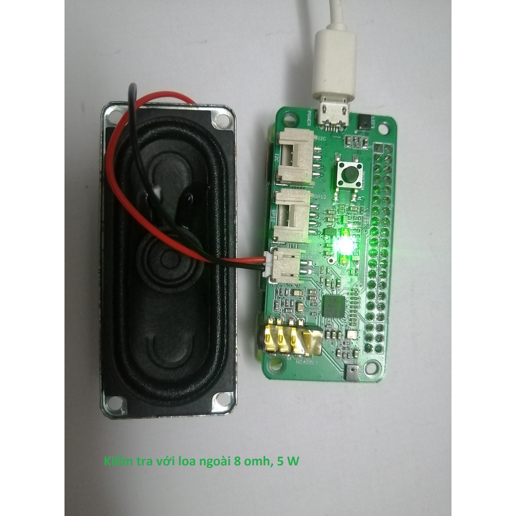 Bo mở rộng ReSpeaker 2-Mics Pi HAT cho Raspberry Pi; dùng trong các ứng dụng âm thanh, google assistant