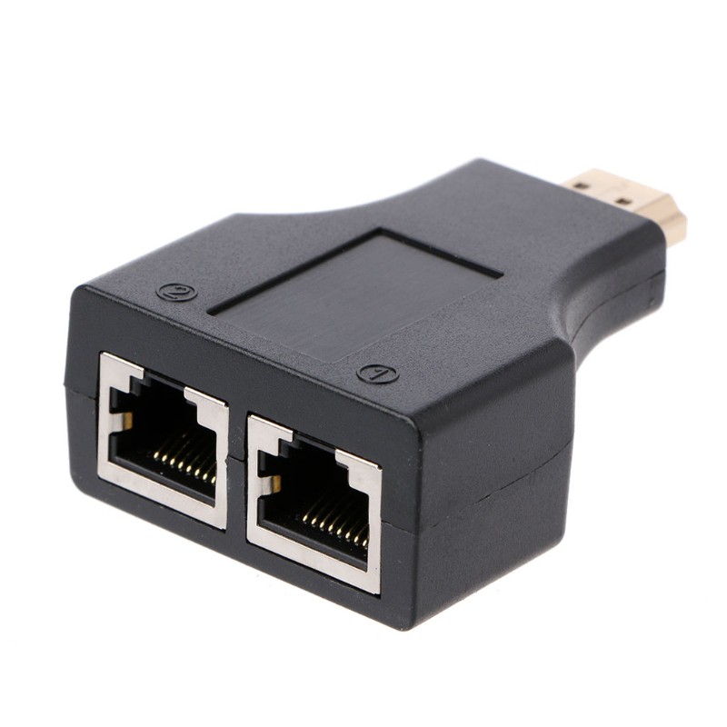 1 cặp cáp chuyển đổi HDMI sang 2 cổng mạng LAN RJ45 CAT5e CAT6 UTP LAN Ethernet 1080P