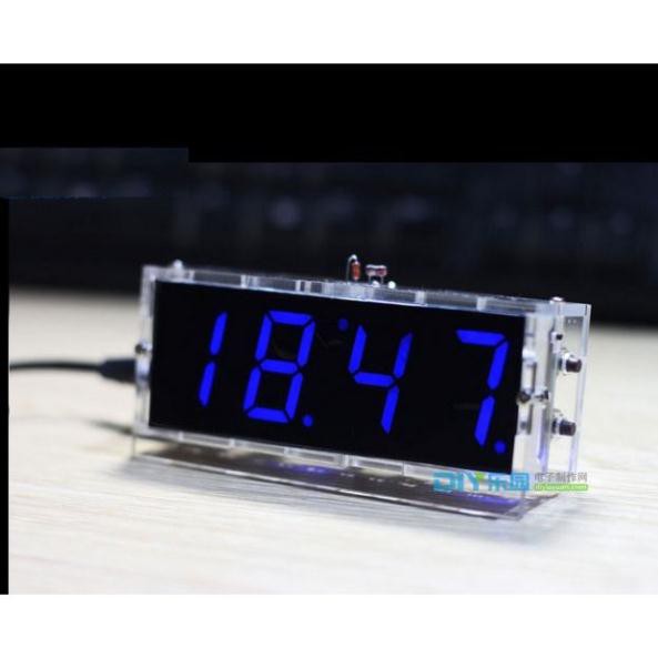 Bộ Lắp Ghép Đồng Hồ LED Sáng Xanh