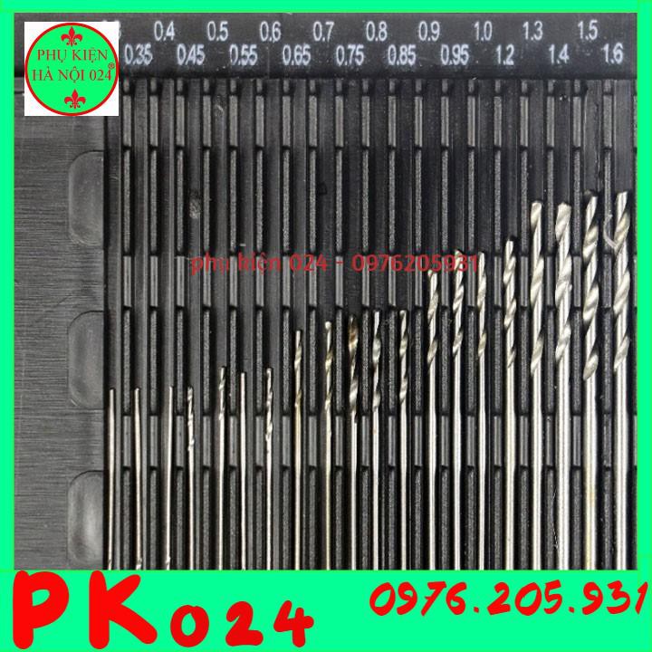Hộp 20 Mũi Khoan Kim Loại HSS Mini Cao Cấp Siêu Cứng Siêu Sắc (0.3-1.6mm)