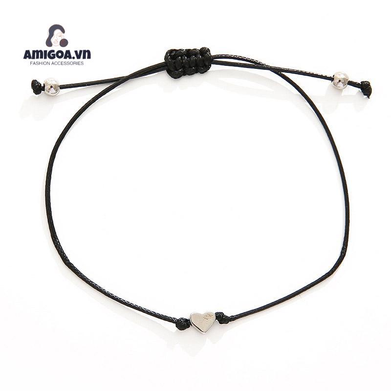 ✨✨Bộ Hai Vòng Tay Hai Mảnh Hình Nhân Vật Tình Yêu Màu Trắng Đen Đơn Giản Cho Nữ