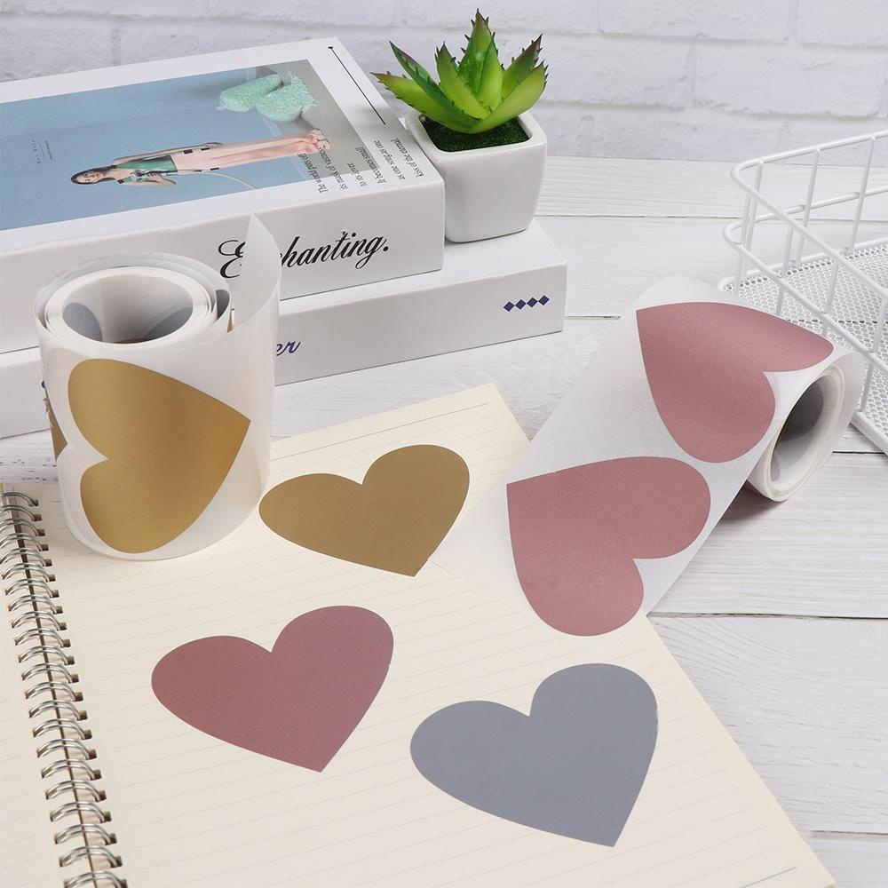 Set 100 Miếng Dán Vết Trầy Xước Họa Tiết Trái Tim Vui Nhộn
