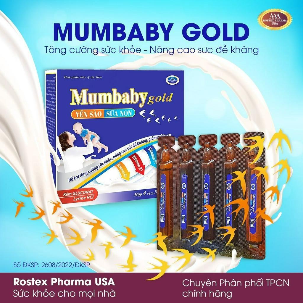 Siro Yến Sào Sữa Non MumBaby Gold giúp bồi bổ sức khỏe, giúp bé ăn ngon - 20 ống
