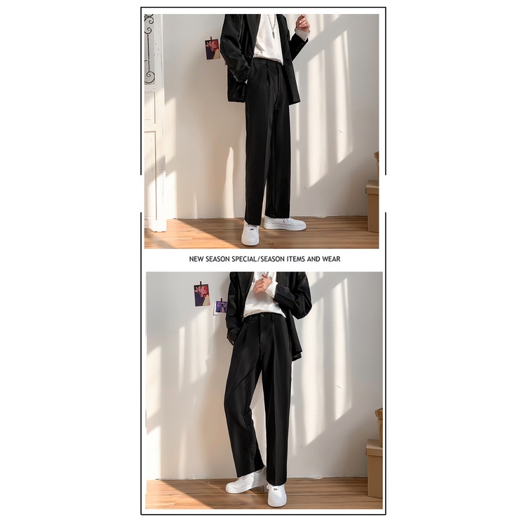 Quần Tây Ống Đứng Phong Cách Nhật Bản Thời Trang Cho Nam 3 Màu Size S-4XL