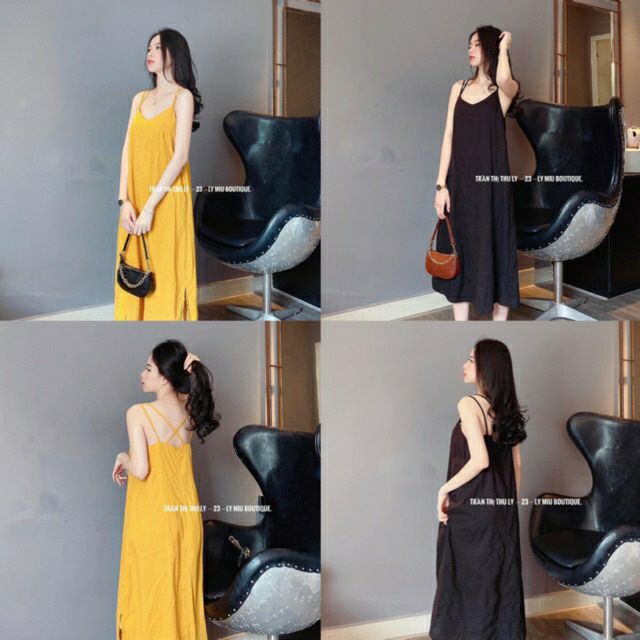 Đầm maxi đũi dáng suông loại 1 có khoá (ảnh thật)