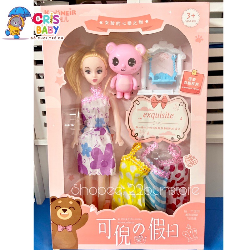 ĐỒ CHƠI HỘP BÚP BÊ BARBIE CAO CẤP CỠ LỚN KÈM PHỤ KIỆN CHO BÉ GÁI