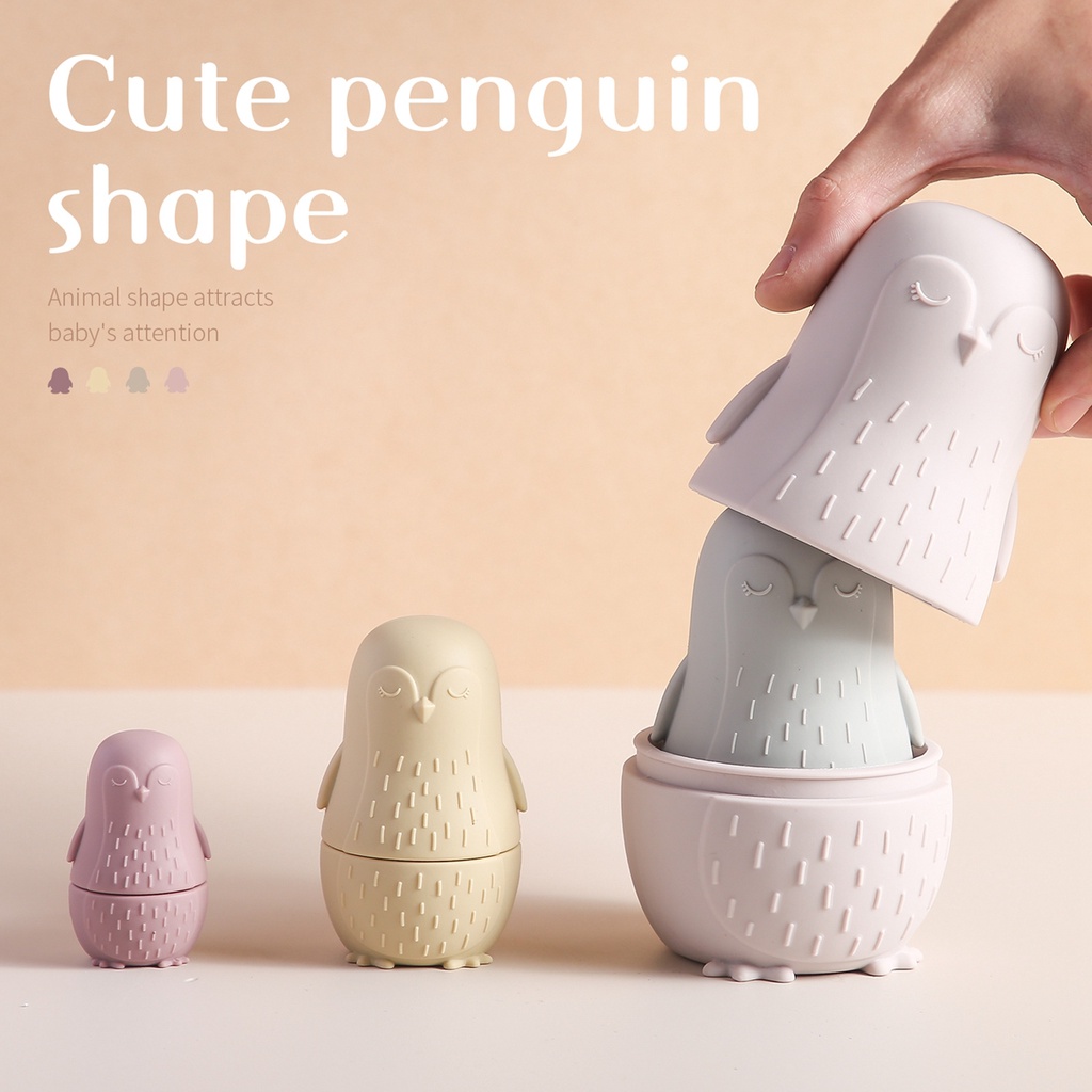 Đồ chơi búp bê chim cánh cụt MAMIMAMIHOME bằng silicone không chứa BPA