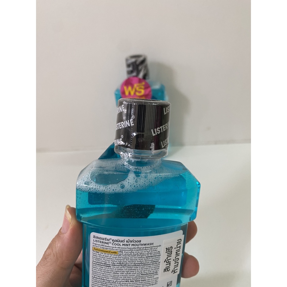 [Giá hủy diệt] [Ảnh thật]Nước súc miệng diệt khuẩn giữ hơi thở thơm mát Listerine Cool Mint 250ml/chai Thái lan