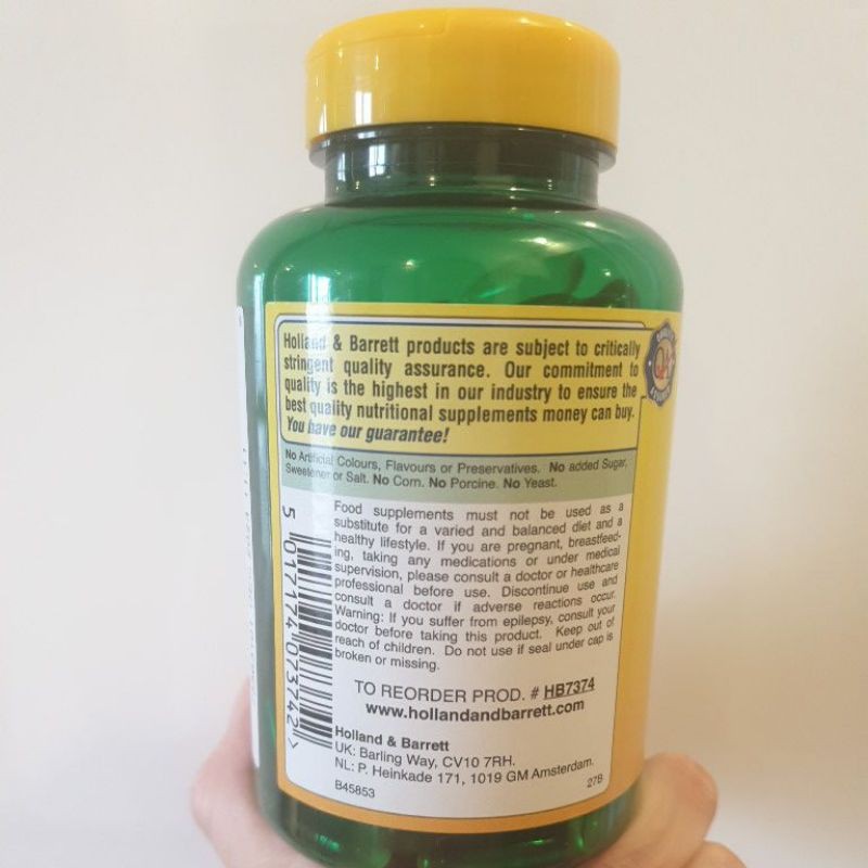 [Có Bill] [1000mg][120v] Dầu Hoa Anh Thảo Evening Primrose Oil - chính hãng Holland & Barrett | BigBuy360 - bigbuy360.vn