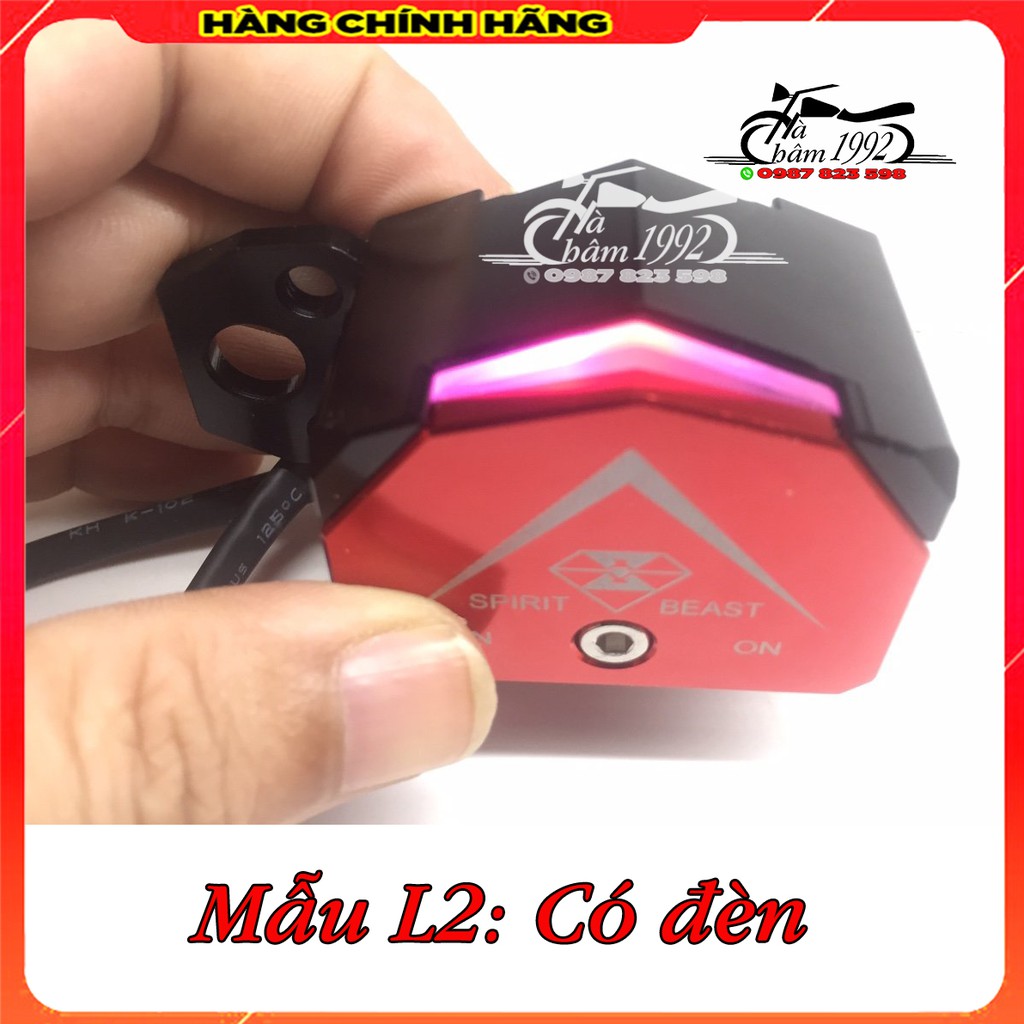 🌵 Công Tắc Tay Lái Đèn Trợ Sáng Spirit Beast Chính Hãng (Có Đèn Khác Mẫu L1) - Mẫu L2 🌵