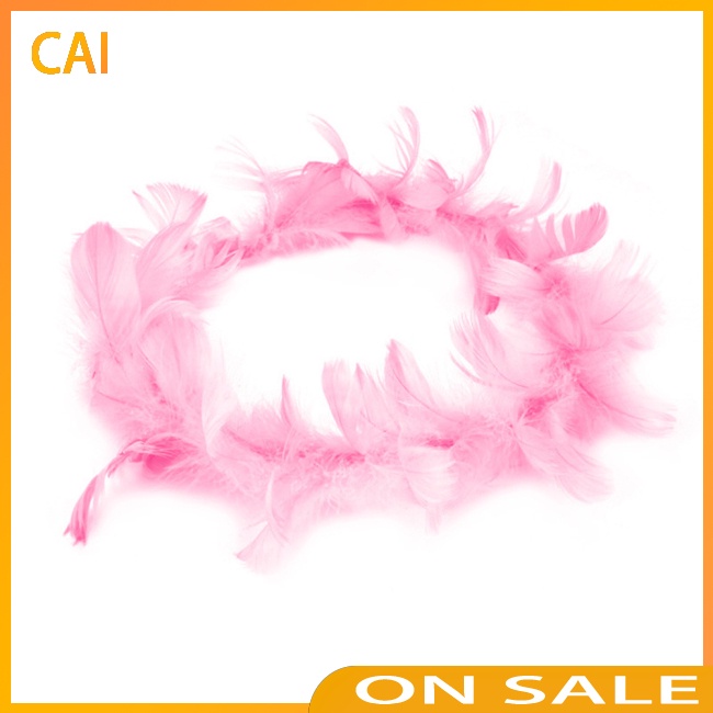 Vòng Hoa Gắn Lông Vũ Có Đèn Led Phát Sáng Độc Đáo