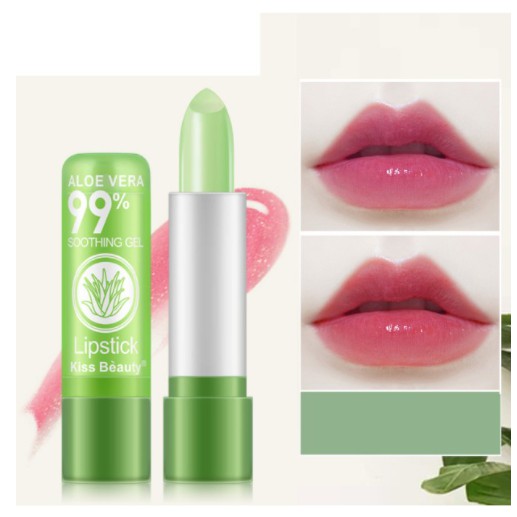 Son dưỡng môi KissBeauty chiết xuất từ lô hội giúp hồng môi có đổi màu giữ ẩm tiện lợi