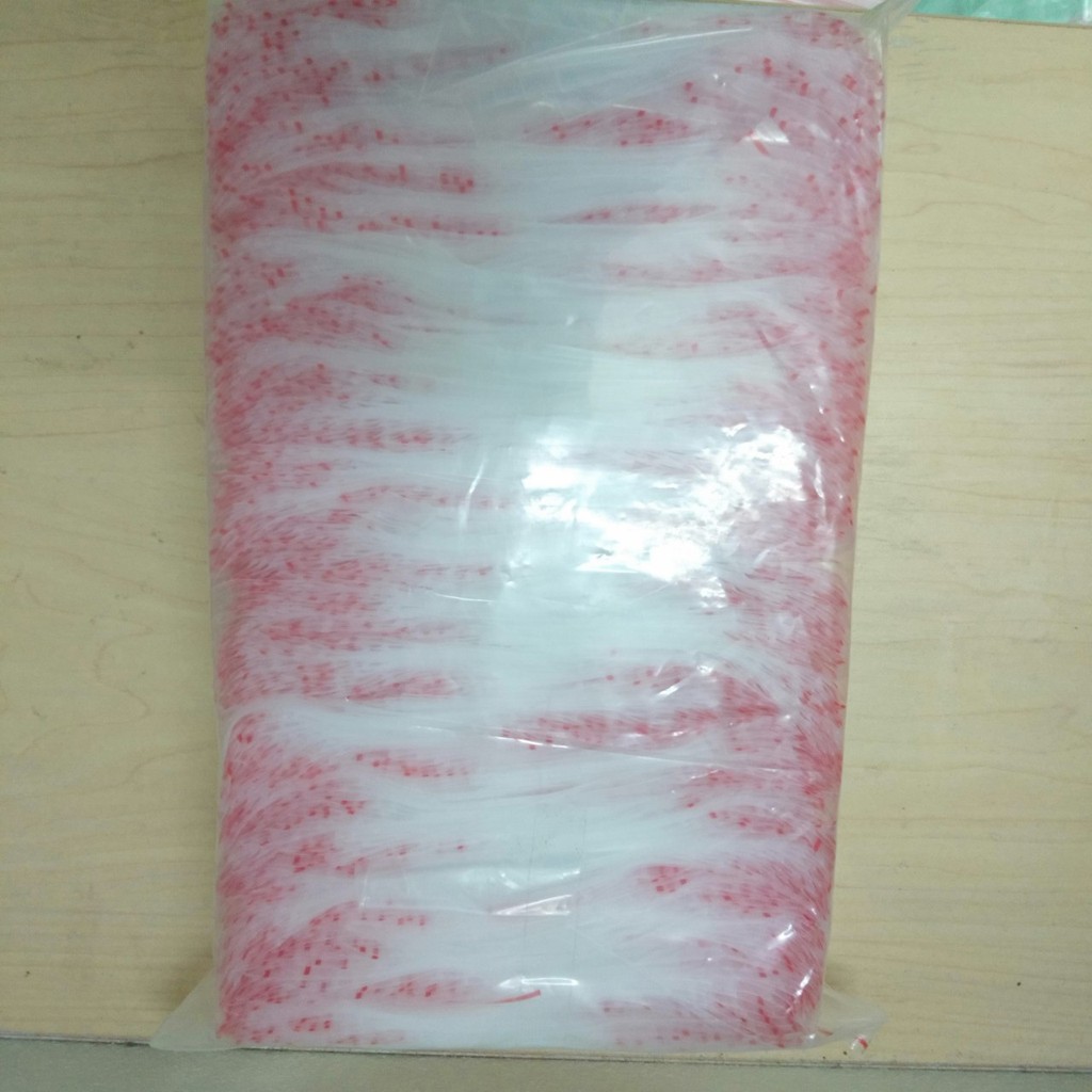 Túi zip chỉ đỏ, túi ziper viền đỏ, túi ziplock 100g