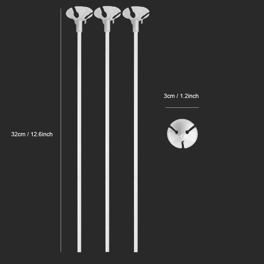 Set 100 Giá Đỡ Bong Bóng PVC 32cm Dùng Trang Trí Tiệc Sinh Nhật/Đám Cưới