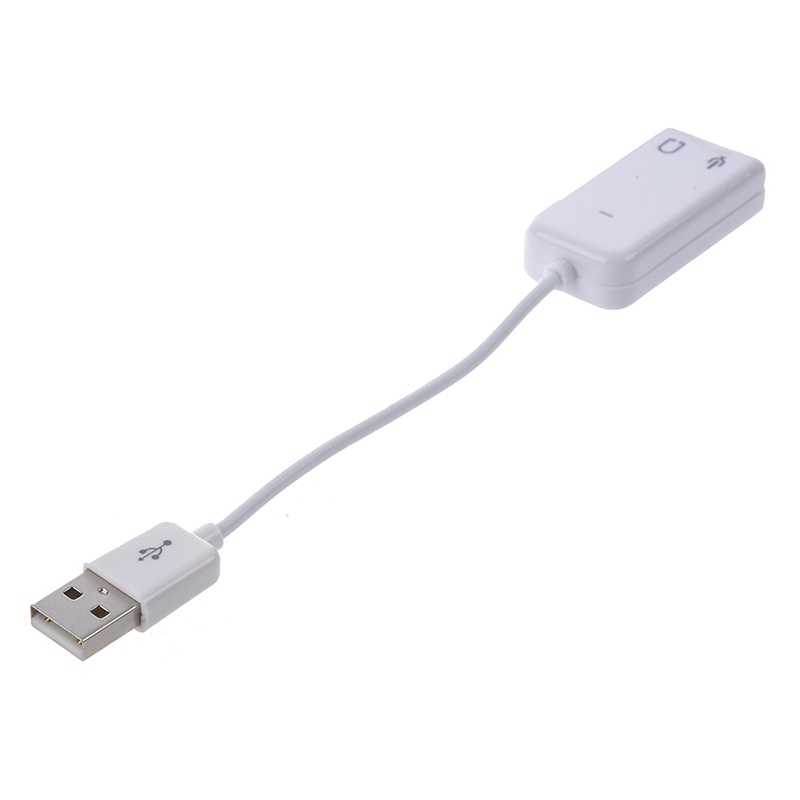 Bộ chuyển đổi âm thanh USB 2.0 giắc cắm tai nghe 3.5mm màu trắng