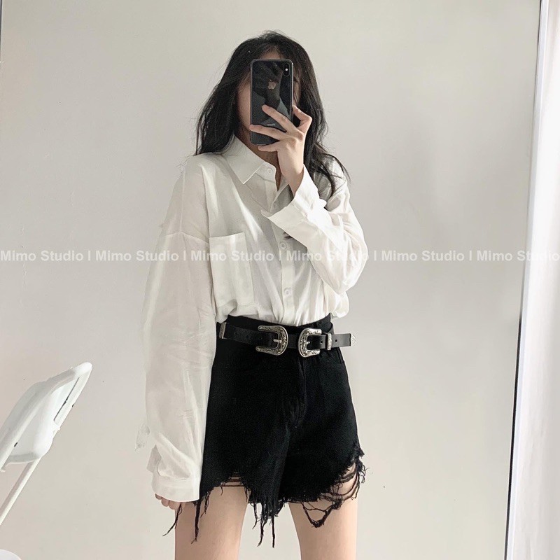 Khoác dạ ziczac / Short đen