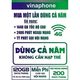 Thẻ đăng kí gói cước VD149S của Vinaphone- Chu kỳ 12 tháng