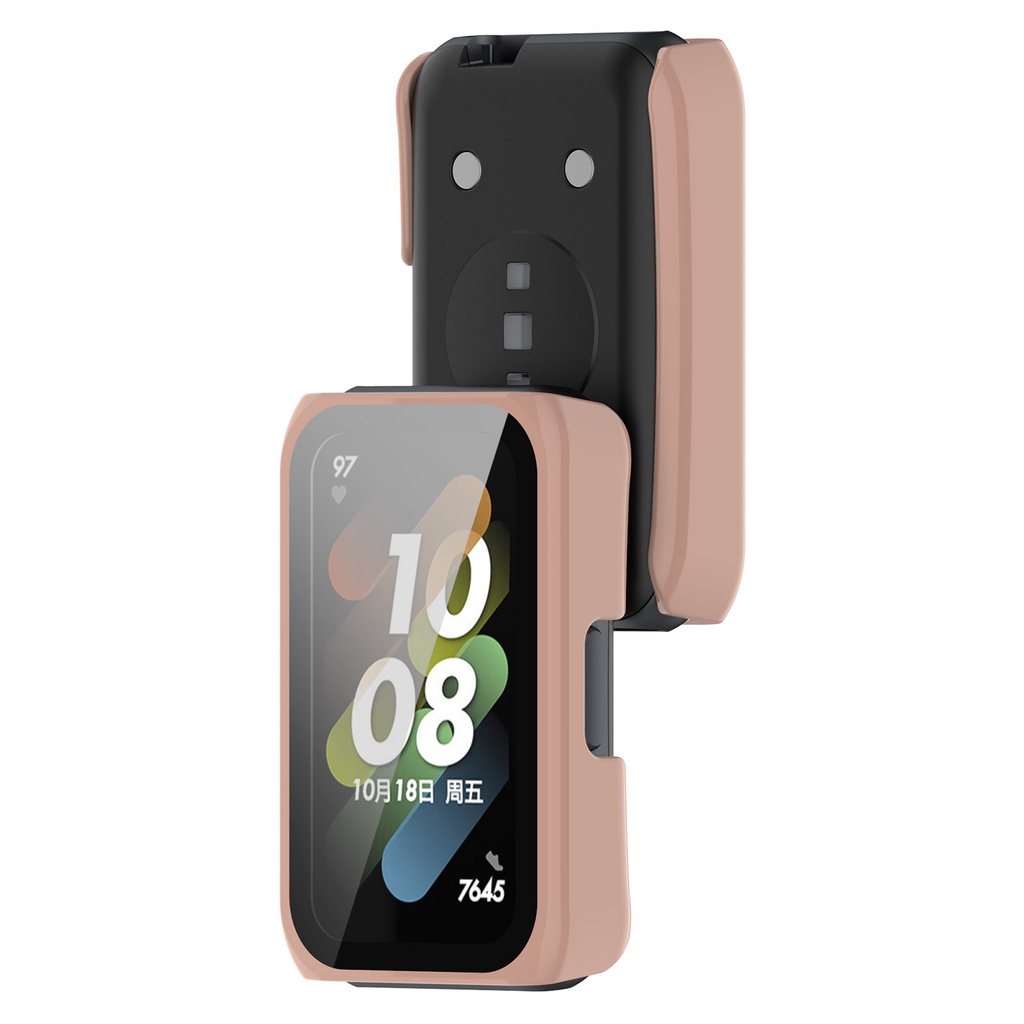 Ốp Lưng Cho Huawei Band 7 6pro Honor 7 / 6 Thời Trang Cứng Khung PC Ốp Lưng + HD Slim Kính Cường Lực Chống Trầy Xước Bảo Vệ Màn Hình