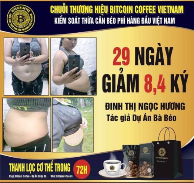 { CHÍNH HÃNG } BITCOIN COFFEE DETOX _  CÀ PHÊ GIẢM CÂN BITCOIN COFFEE DETOX ( TẶNG KÈM BÌNH THỦY TINH )