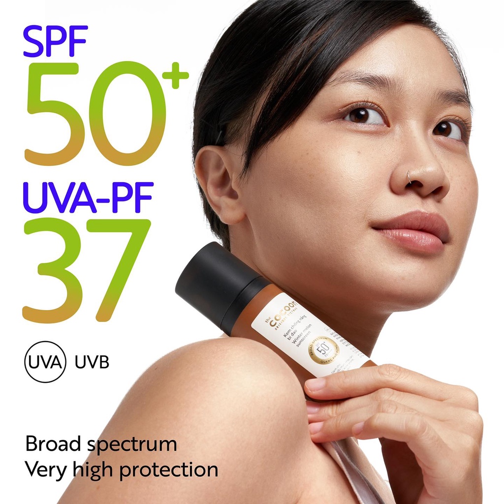 Kem chống nắng bí đao quang phổ rộng, bảo vệ rất cao SPF 50 +, PA ++++ Cocoon 50ml thuần chay | BigBuy360 - bigbuy360.vn