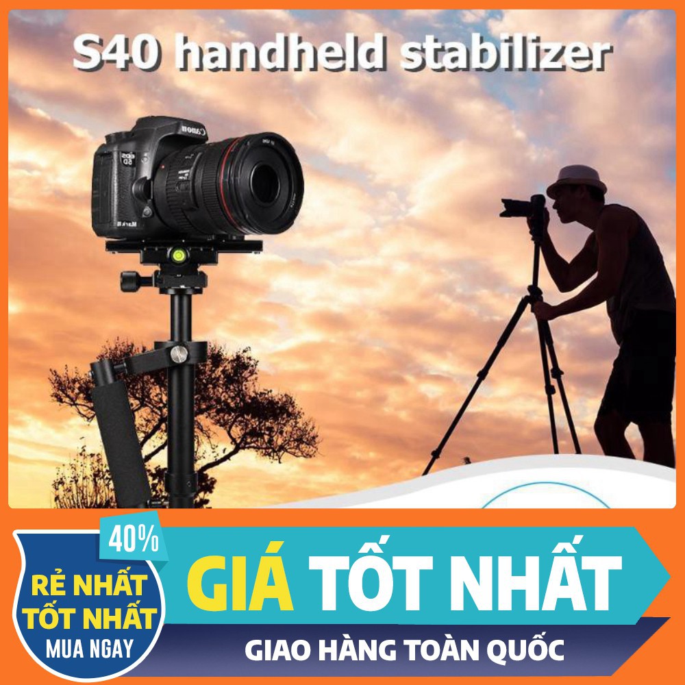 GIẢM KỊCH SÀN Tay cầm chống rung cơ gimbal cơ S40 chống rung -Stabilizer Steadicam cho camera hành trình, hành động, điệ