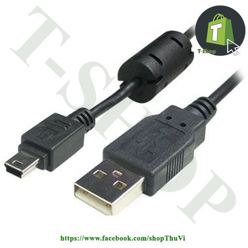 Cáp kết nối dữ liệu máy ảnh USB&gt;&gt;Mini USB (dài 1.5M) có chống nhiễu