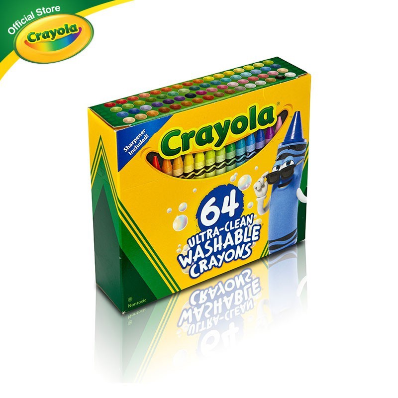 Bộ 64 cây bút sáp màu Crayola, tẩy sạch vượt trội - 523287