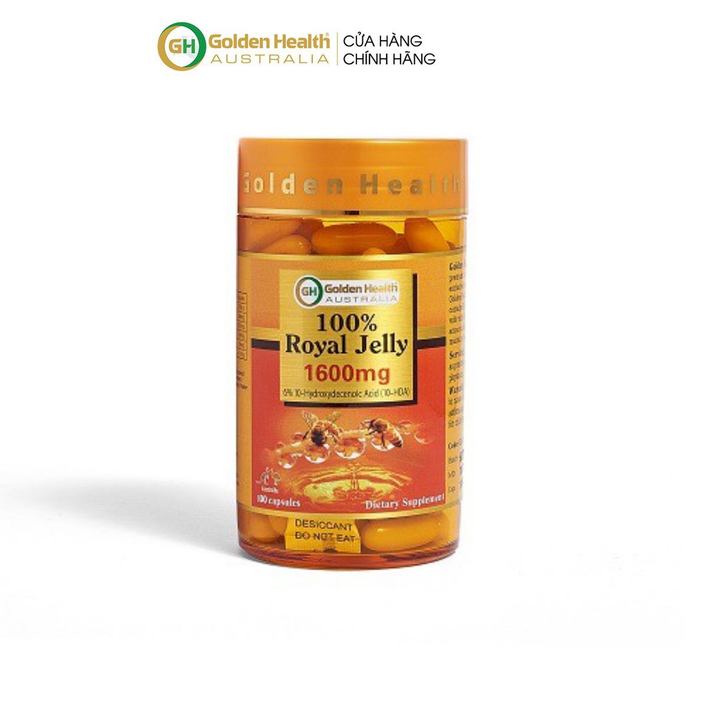 [GOLDEN HEALTH] Viên sữa ong chúa - Royal Jelly 1600mg hộp 100 Viên