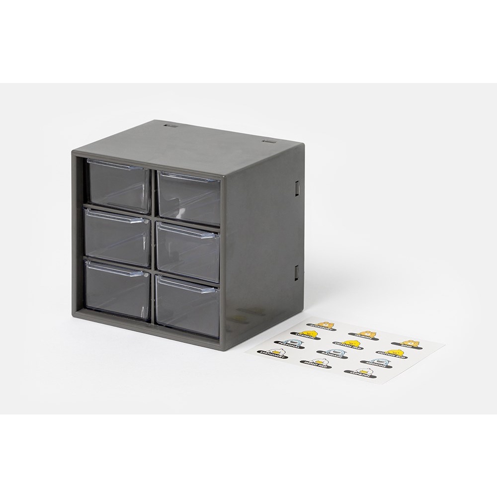 Hộp Ngăn Kéo Mini ARTBOX Hàn Quốc 6 Ngăn Có Nhãn Dán Đi Kèm