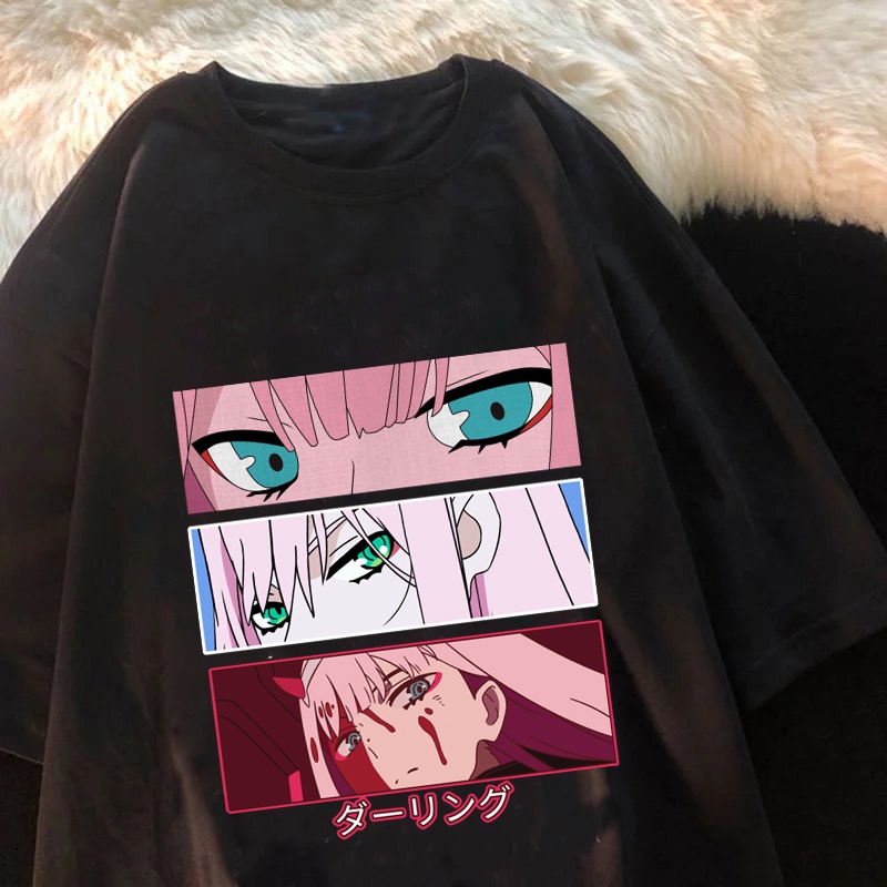Áo thun Anime Darling In The Franxx Zero Two Eye Harajuku unisex nam nữ đôc đẹp giá siêu rẻ