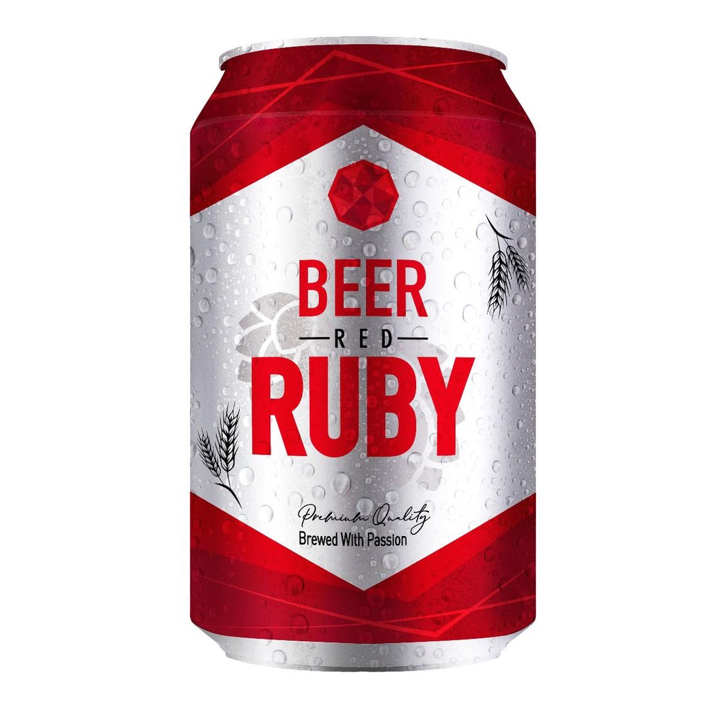 Thùng 24 lon Bia Red Ruby 330ml