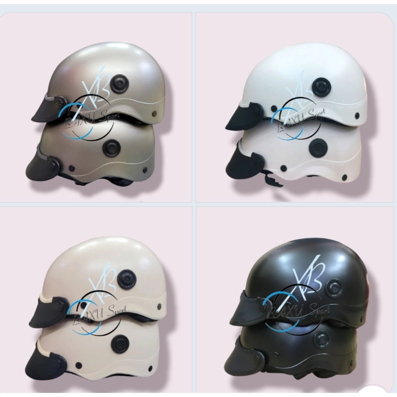 Nón Bảo Hiểm 1/2 Đầu - Màu Sơn Nhám PHỦ 3 LỚP TỐT CHỐNG HAO MÒN THEO THỜI GIAN - Có Lỗ Thông Gió - Hợp Với Nam &amp; Nữ