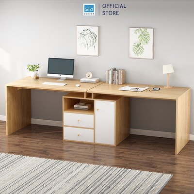 [Giao lắp tại TP.HCM] Bàn Làm Việc, Học Tập Cá Nhân Hoặc 2 Người Hiện Đại, Tiện Nghi SIB Decor BLV54