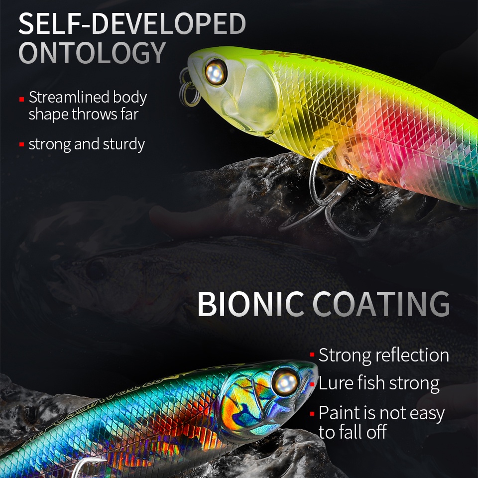 Mồi Câu Cá Giả 8.7cm 10CM 30 Màu Đen Chất Lượng Cao