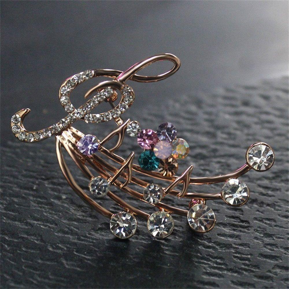 Ghim Cài Áo Hình Nốt Nhạc VANES1 Đính Đá Thời Trang