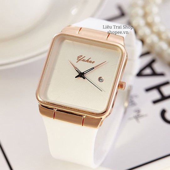 Đồng hồ nữ mặt vuông thời trangYUHAO