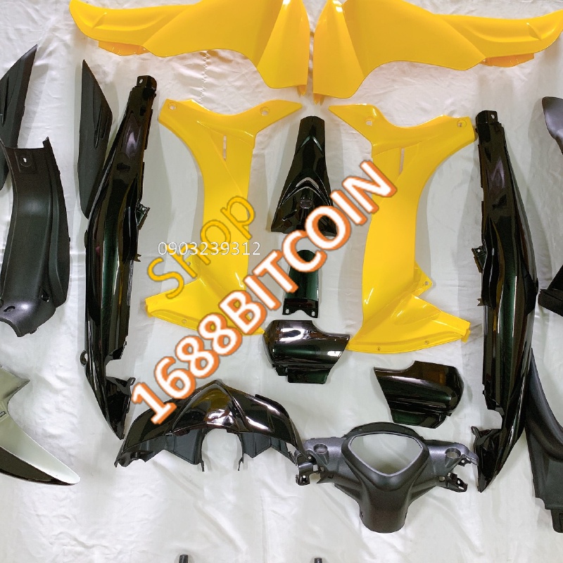 Bộ dàn áo xe jupiter GRAVITA - vỏ nhựa xe Jupiter MX,Màu VÀNG nhựa ABS cao cấp