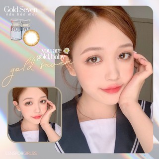 Kính áp tròng nâu Gold Seven Brown dòng lens siêu mỏng chính hãng Lensme | Hạn sử dụng 6 tháng | Lens cận