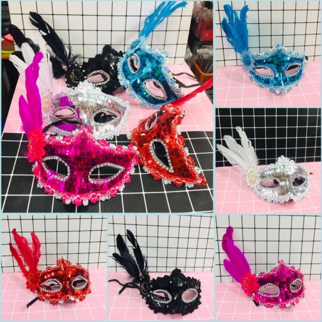 Mặt nạ hoá trang cóplay nửa mặt / mặt nạ trung thu haloween