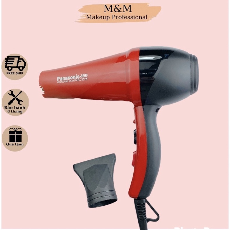 Máy sấy Pana 6688 6666 đỏ chính hãng công suất lớn dùng cho salon