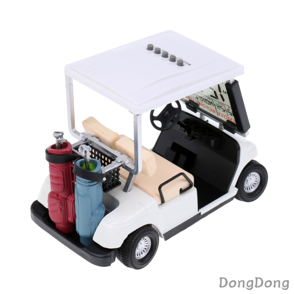 Portable Mini Simulation Golf Cart Clock Game Souvenir Golfer Gift Home Office Desktop Decor - Random Color