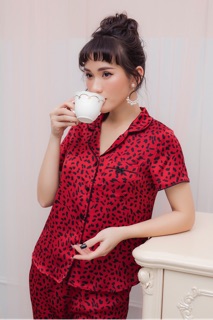 Bộ lụa ÁO CỘC QUẦN LỬNG hoạ tiết